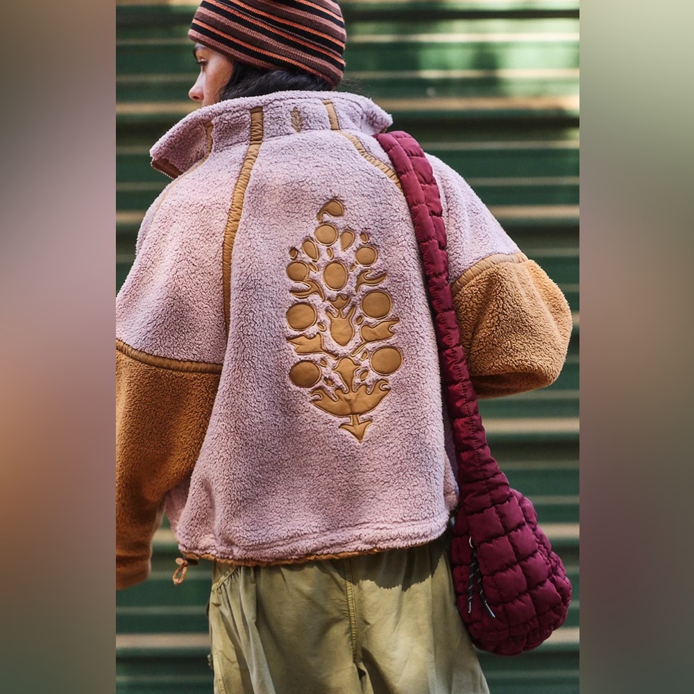 NWT FP Movement Mountain High Logo Half Zip Fleece